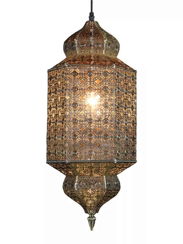 JY34024-阿拉伯艺术复古铜金色电镀工艺吊灯
