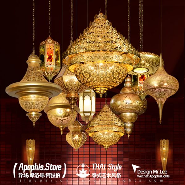 JY2131-Moroccan Style Modern Decoration Pendant Lamp Restaurant Corridor Gold Lighting From China
