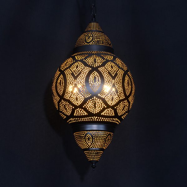 JY2060B-Exotic Arabic Style Morocco Hotel Restaurant Staircase Hollow Carving black/gold Chandelier