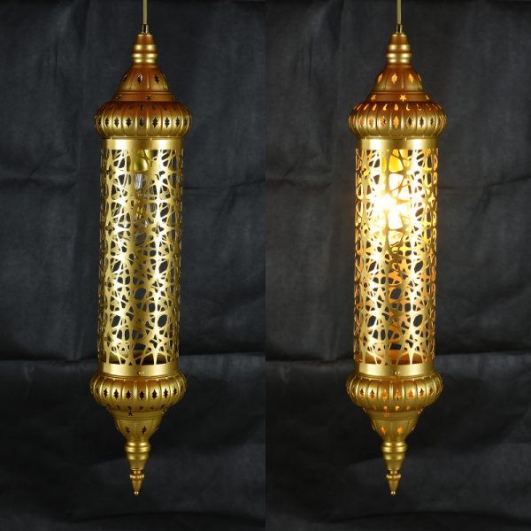 JY2124-Arabian style Hot-sale Arabic style handmade metal gold antique brass color pendant light
