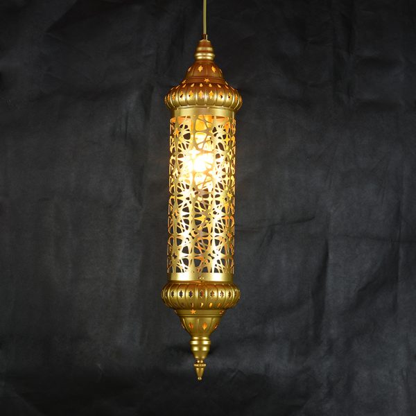 JY2124-Arabian style Hot-sale Arabic style handmade metal gold antique brass color pendant light