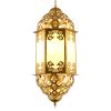 JY2129-Thai Style Brass color restaurant hanging ceiling light villa iron metal chandelier Arab decor pendant lamp