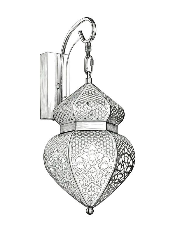 JY31001A-复古摩洛哥风情冲孔铁艺吊灯