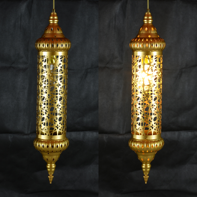 JY2124-Arabian style Hot-sale Arabic style handmade metal gold antique brass color pendant light