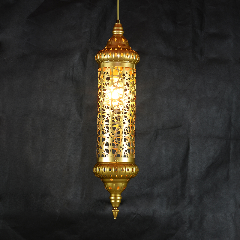 JY2124-Arabian style Hot-sale Arabic style handmade metal gold antique brass color pendant light