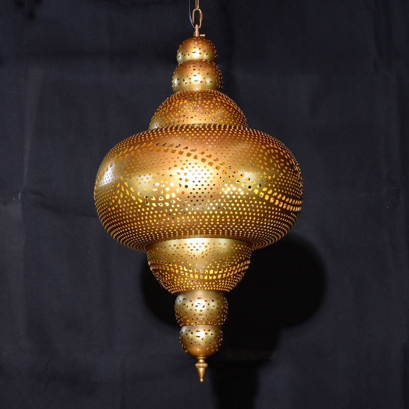 JY2153-Morocco Muslim Vintage Gold Pendant Lights Arabic Style Lighting Western Cafes Restaurants Lamp