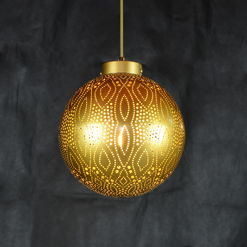 JY2122-Arabian style corridor Gold Lamp Staircase hollowed-out carved art Pendant Light